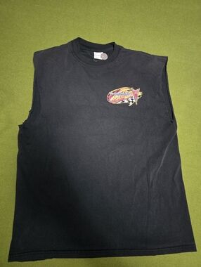 Vintage Pontiac Racing Black Sleeveless Graphic Tee